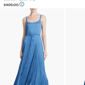 Vince Blue Pleated Maxi Sundress for Prom